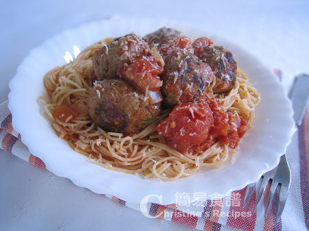 牛肉丸意大利麵 Meatballs with Angle Hair Pasta.jpg