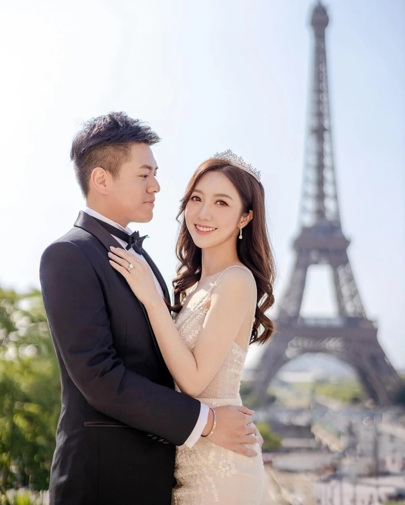 2 TVB上位小花何依婷突然宣布婚訊 公開巴黎婚紗照晒后冠鑽戒.jpg