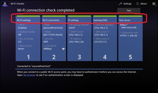 可以看到 IP、DNS、SSID、連線速度、加密技術等資料