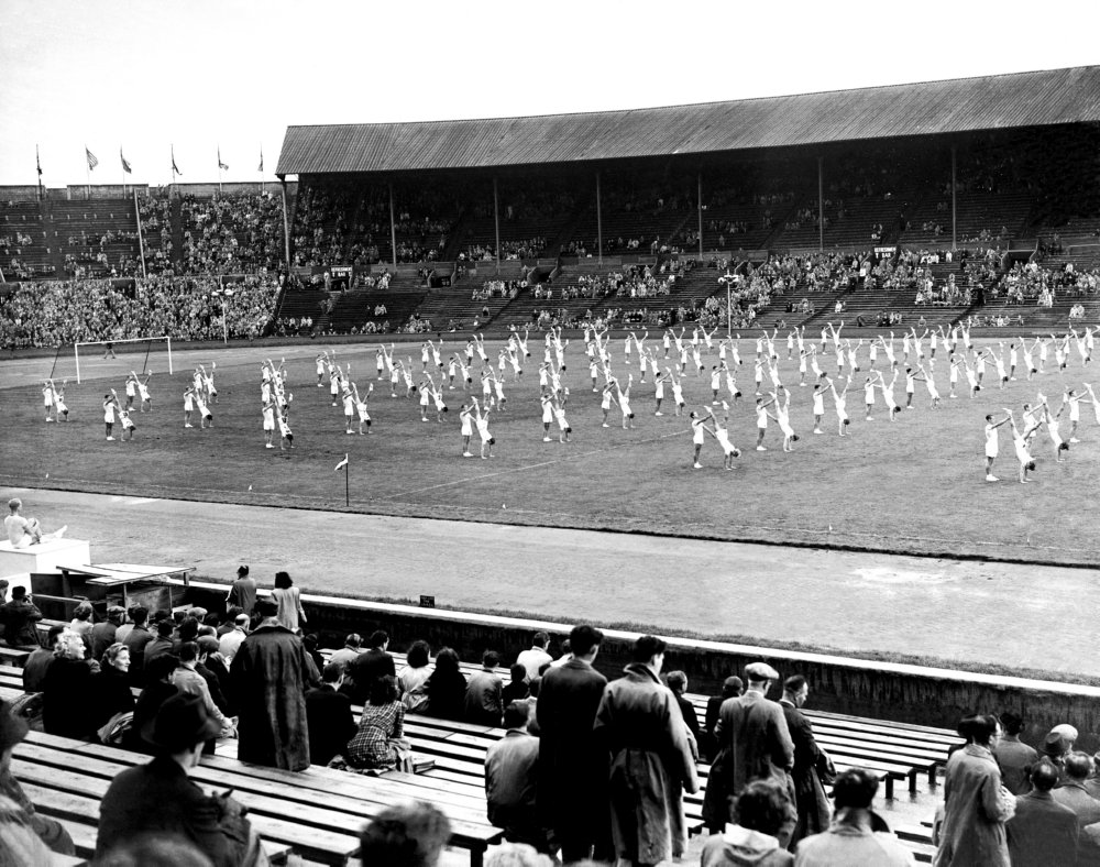 A gymnastic display given by the Swedish Gymnastic Association to precede the fo.jpg