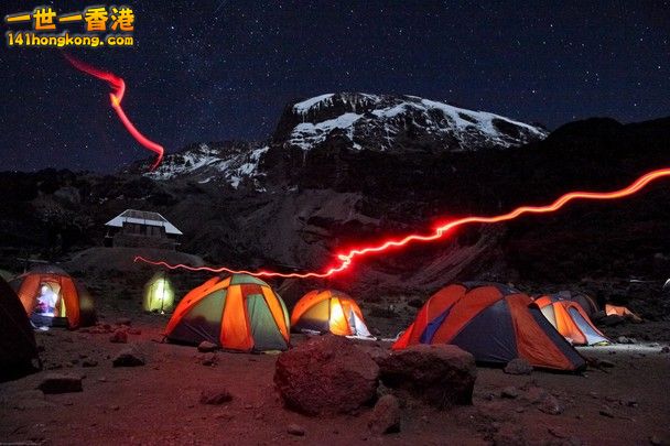 Barranco Camp at night, Kilimanjaro.jpg