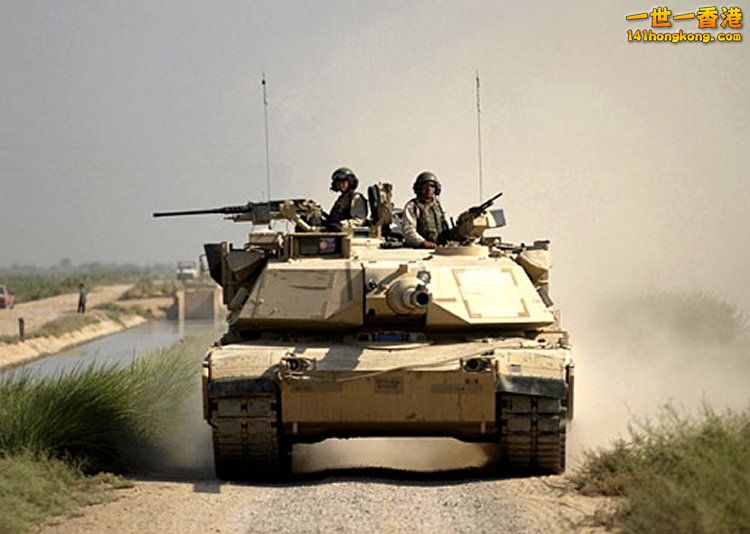 M1A1 conducts reconnaissance in Iraq in September 2004..jpg