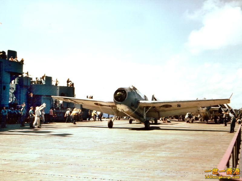 A Grumman TBF Avenger aboard the USS Yorktown late 1943.jpg