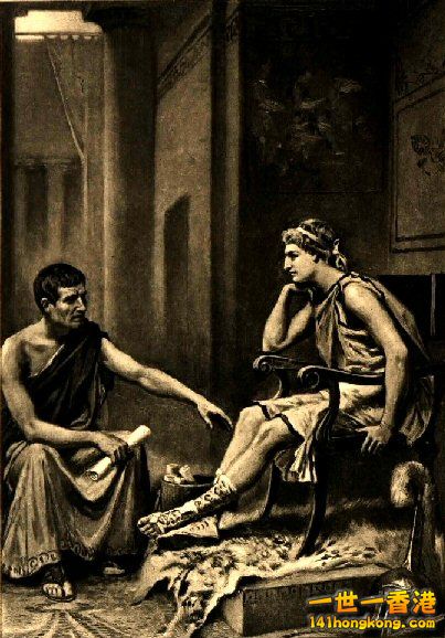 Aristotle tutoring Alexander, by Jean Leon Gerome Ferris.jpg