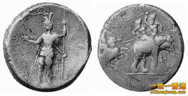 紀念亞歷山大出征印度的錢幣.jpg