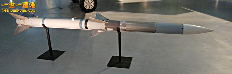 An AIM-120 AMRAAM missile on display.jpg