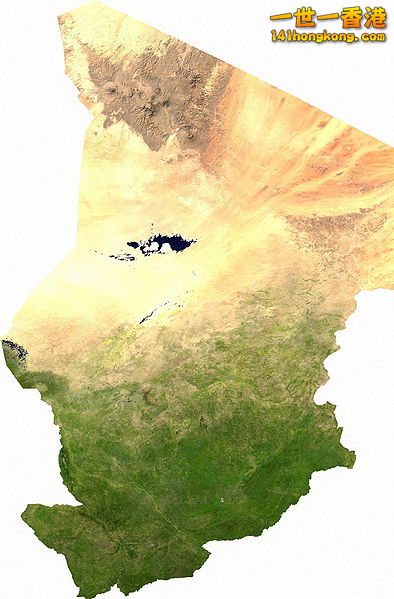 乍得分為三個明顯的地理區：北部的撒哈拉沙漠地區、中部的薩赫勒地區和南部的蘇丹草原.jpg