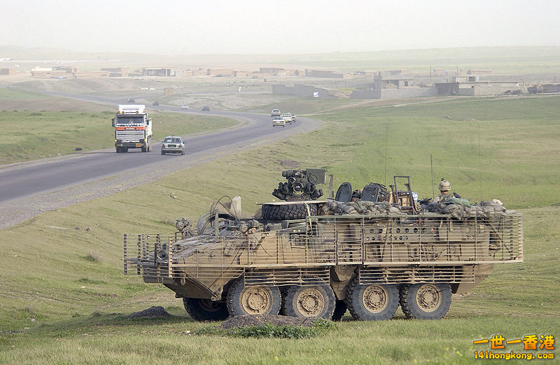 M1126 Stryker ICV on patrol near Mosul, Iraq.jpg
