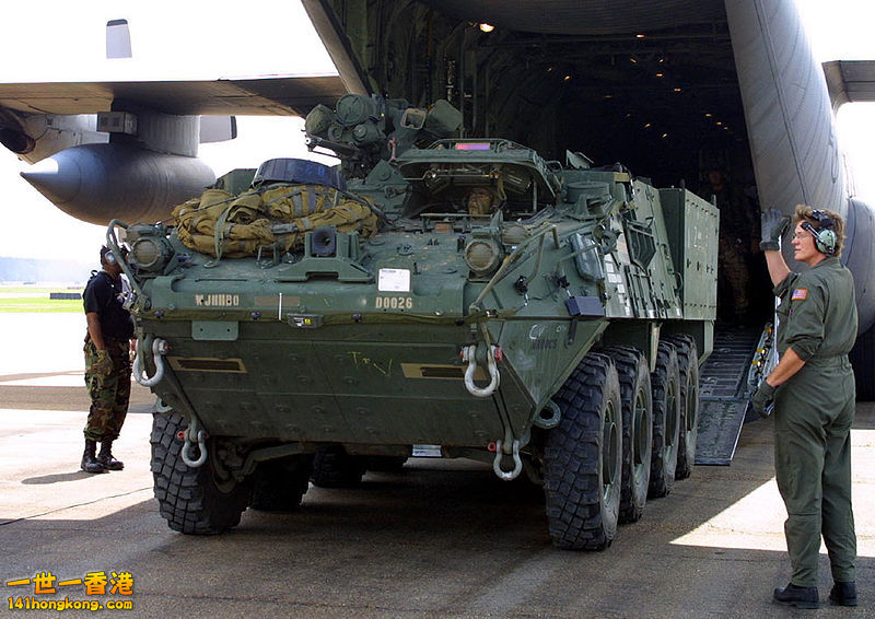 Stryker unloading from a C-130.jpg