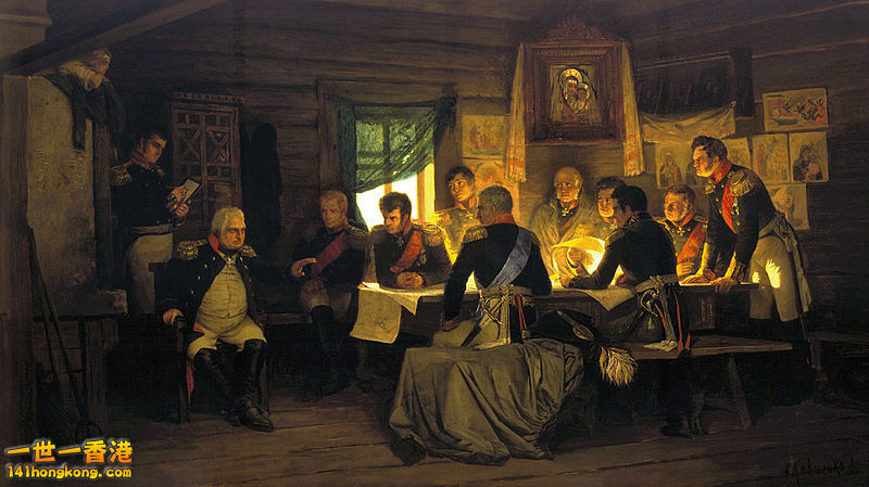 Kutuzov at the Fili conference decides to open Moscow to Napoleon..jpg