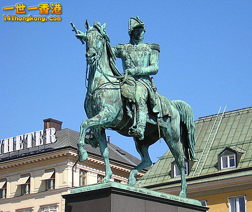 斯德哥爾摩的卡爾十四世．約翰騎像.jpg