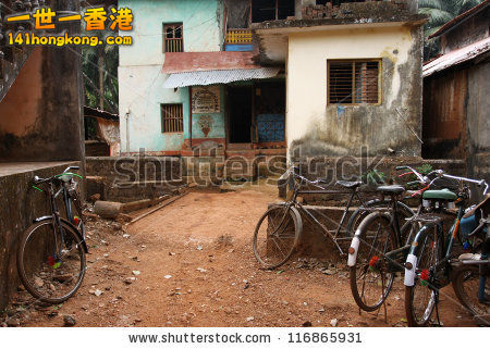 stock-photo-gokarna-india-dec-parked-bicycles-in-the-yard-of-old-house-in-hindus.jpg