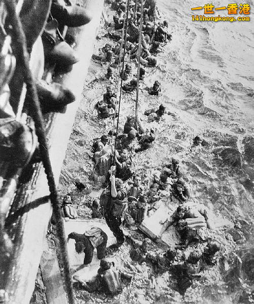 HMS Dorsetshire picking up survivors.jpg