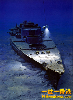 Painting by Ken Marshall depicting Argo exploring the wreck.png
