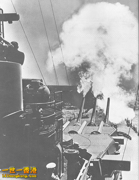 North Carolina fires a three-gun salvo from her number one turret..jpg