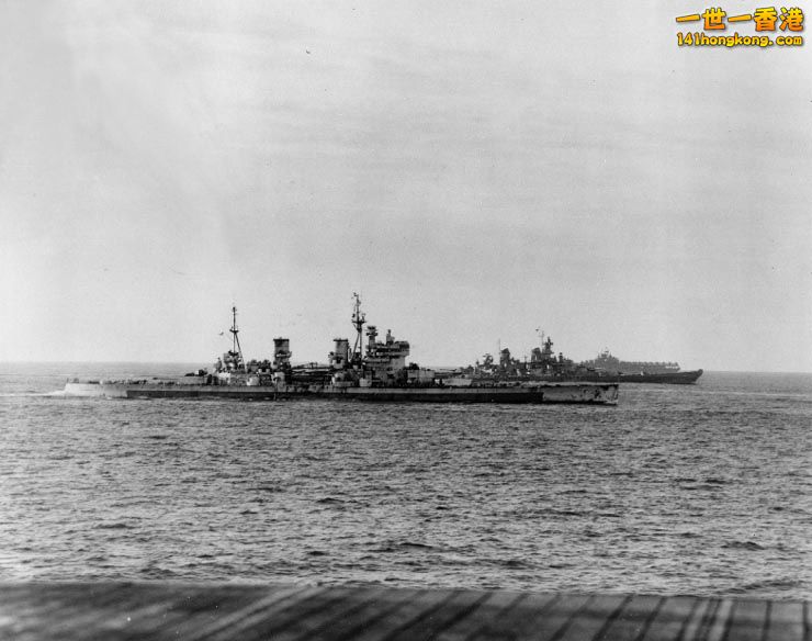 HMS King George V in Tokyo harbour in 1945. USS Missouri is visible in the background..jpg