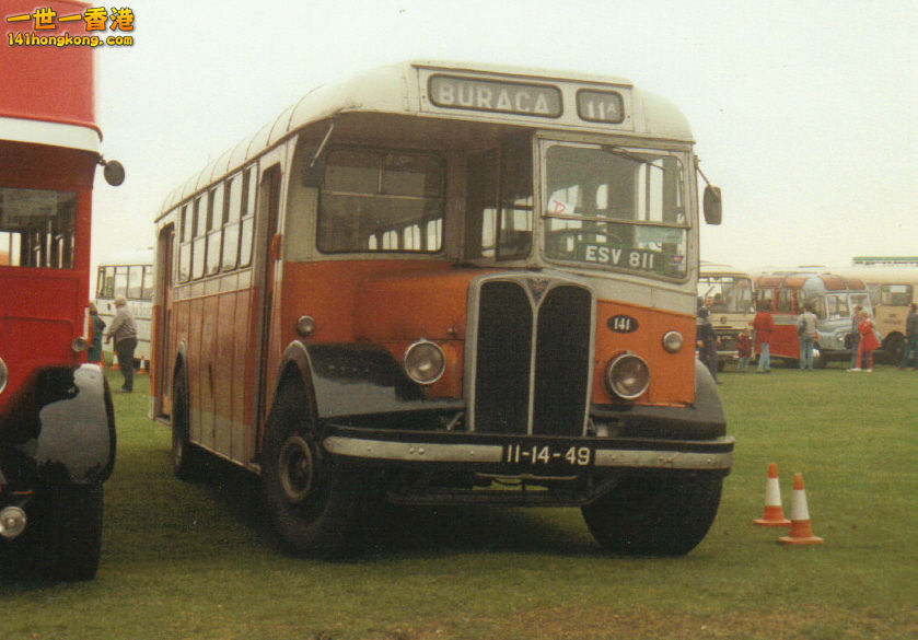 Ex-Lisbon in Portugal, AEC Regal, no.141, II-14-49 (re-registered ESV 811). Seen.jpg