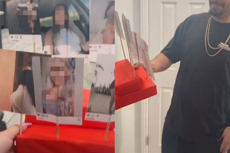 美國有名網友自製情人節禮物送給老公，讓對方相當驚訝。.jpg