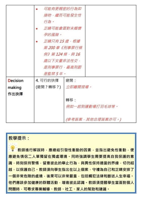 4 在守禮和芷晴的相處情景，教材分析後指可行的抉擇為一起去打羽毛球。.jpg