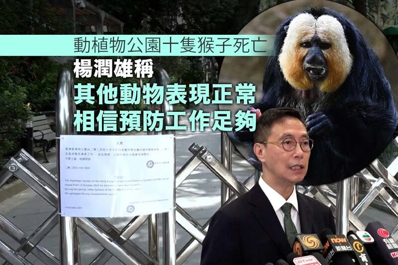 動植物公園至今十隻猴子死亡 楊潤雄稱整體措施及預防工作足夠.jpg