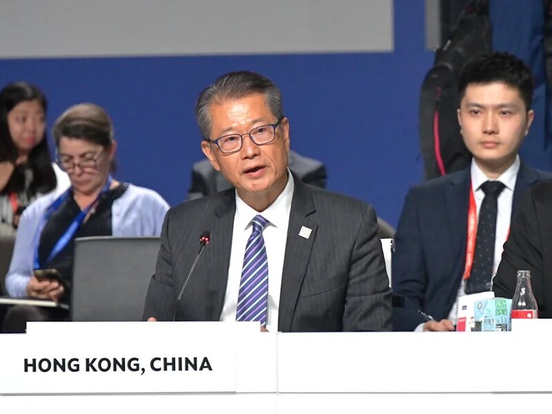 財政司司長陳茂波五月五日繼續在意大利米蘭出席亞洲開發銀行第五十八屆年會。圖示陳茂.jpg