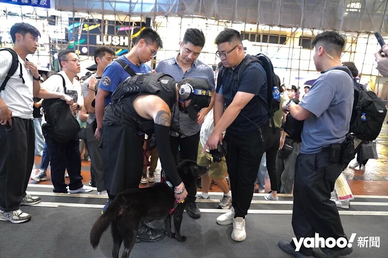 4   一名男子帶着愛犬現身名店坊門外.jpg