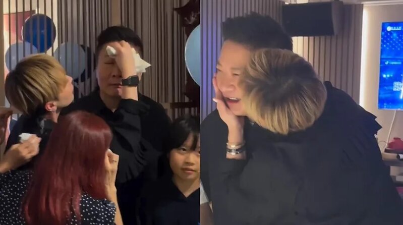 5 湯盈盈為丈夫錢嘉樂抹走忌廉，其後又肉緊地獻吻。（Threads@Annie Man 文頌嫻）.jpg
